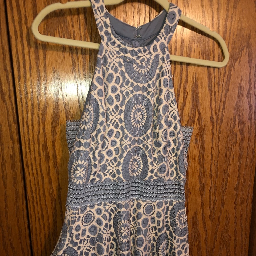 Foral-Printed Flared Dress (Size 7)
